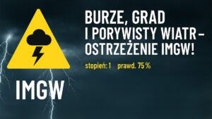 Burze, grad i porywisty wiatr – ostrzeżenie IMGW dla regionu! Sprawdź szczegóły