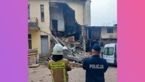 Zawaliła się część kamienicy przy ul. Bydgoskiej w Wągrowcu – WIDEO